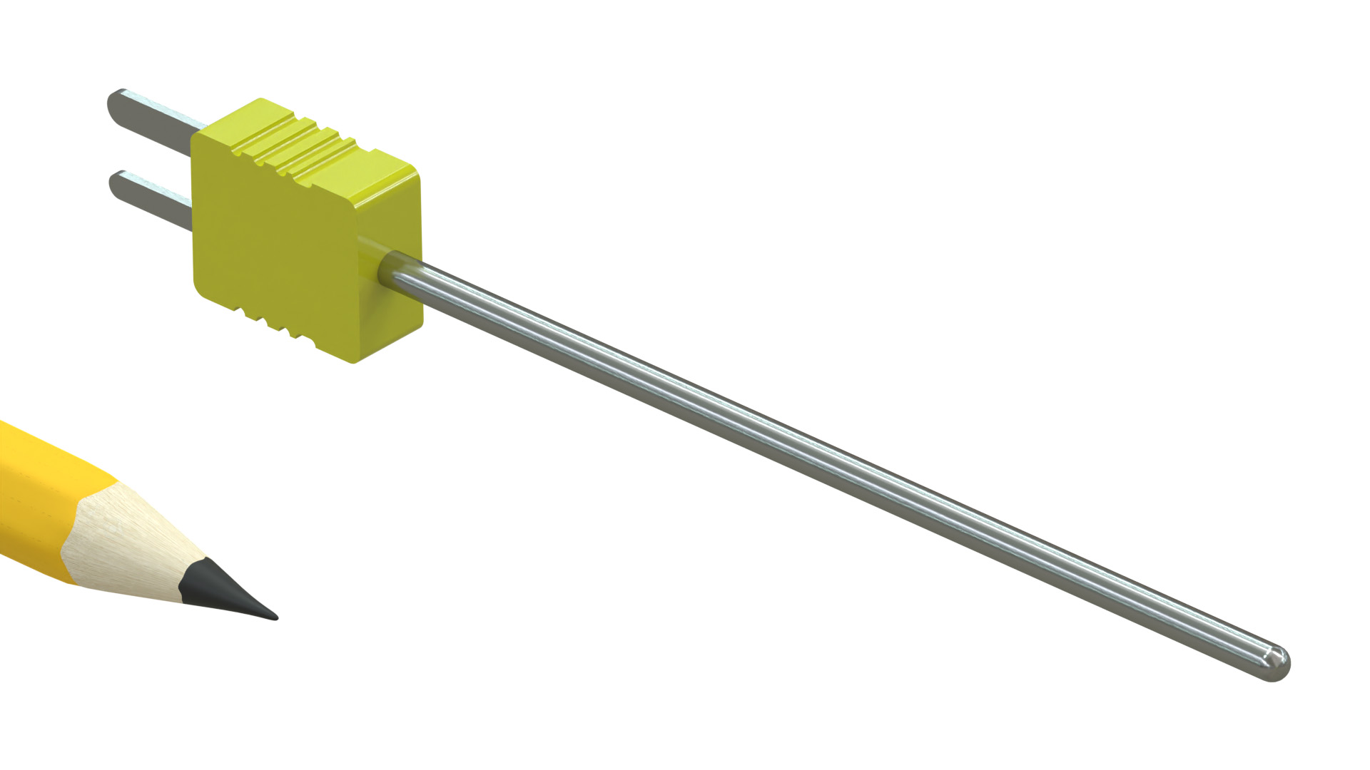 QDC Quick Disconnect Thermocouple Probe with Attached Connector